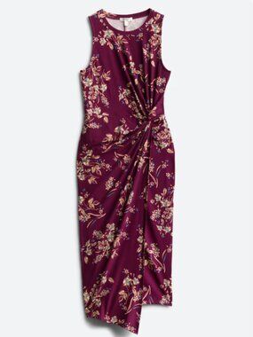NWOT Nine Britton Abigail Brushed Knit Fitted Midi Dress - Small